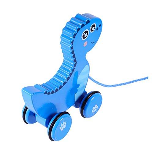 WESIEVYA 1Stk Tiertraktor Laufspielzeug für Babys Früherziehungsspielzeug Kinder holzspielzeug Animal Toys holztier Laufspielzeug mitnehmen Holzspielzeug zum Ziehen von Dinosauriern hölzern von WESIEVYA