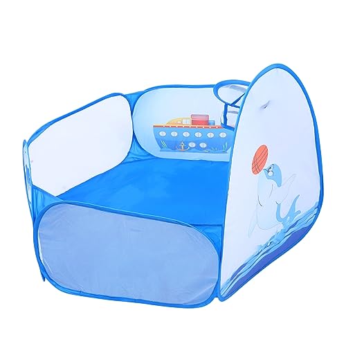 WESIEVYA 1pc Tragbarer Zusammenklappbarer Babyspielpool Ocean Dolphin Style Basketball Zeltpool von WESIEVYA