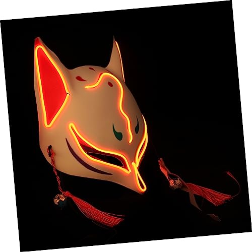 WESIEVYA 1stk Fuchs Glow Maske Gruselige Halloween-maske Halloween-partymaske Fuchs Cosplay-masken Halloweenkostüm Fuchs-halloween Karneval Halloween-cosplay-requisiten Kleidung Rot Plastik von WESIEVYA