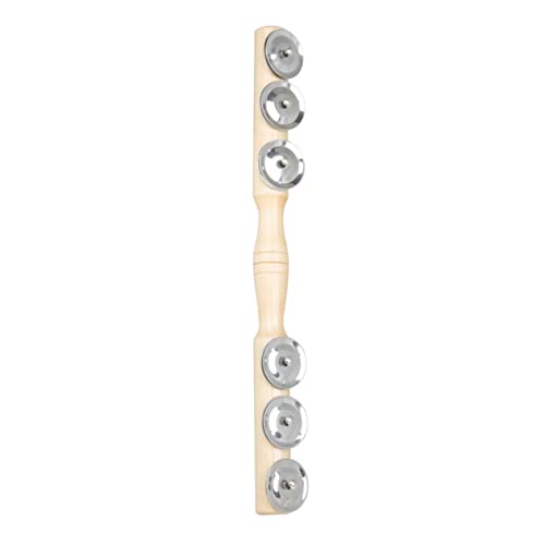 WESIEVYA 1stk Glockenbecken Perkussionsmusik-Spielzeug Jingle Bell-Stick-Instrument Schlaginstrument Jingle Bell Stick Spielzeug Für Kinder Hilfsmittel Für Den Musikunterricht Hölzern von WESIEVYA