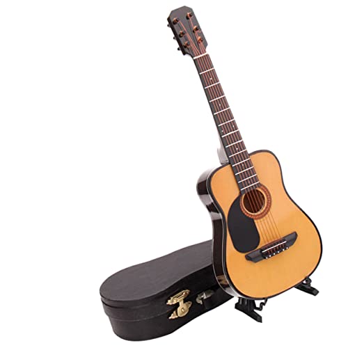 WESIEVYA 1stk Mini-Gitarren-dekor Gitarre Schreibtisch Dekor Mini-dekor Mini-gitarrenmodell Musikalisches Schreibtischzubehör Dekoration Für Zu Hause Klassische Gitarre Hölzern von WESIEVYA