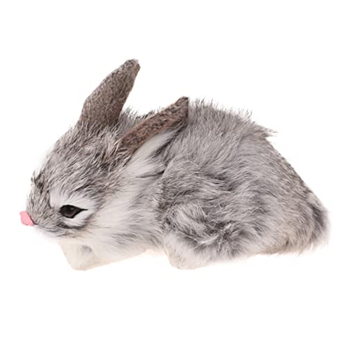 WESIEVYA 1stk Mini-plüschkaninchen Mini Stoffhase Hasenfigur Aus Kunstpelz Kaninchen Stofftier Ausgestopfter Hase Aus Plüsch Hase Plüschtier Plüschhase Auto Spielzeug Osterhasenfigur Grey von WESIEVYA