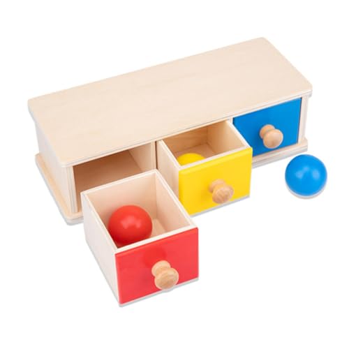 WESIEVYA 1stk Runde Kugel Schublade Spielzeug Für Babys Spielzeug Für Kleinkinder Lernspielzeug Pädagogisches Puzzlespielzeug Babyschublade Spielzeug Kinderspielzeug Lehrhilfe Hölzern von WESIEVYA