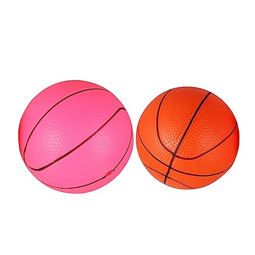 WESIEVYA 2 STK Basketball Lernspielzeug Für Das Gehirn Wasserbälle Hüpfende Ballspielzeuge Bälle Spielzeug Hüpfbälle Für Den Kindergarten Sportangebot Für Kinder Spielplatzbälle PVC Orange von WESIEVYA