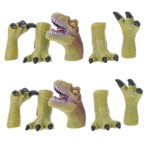 WESIEVYA 2 Sätze Dinosaurier-fingerpuppe Dinosaurier Figur Fingerspielzeug Requisiten Für Fingerpuppen Figuren Spielzeug Handpuppen Dinosaurier-Figur Realistisches Spielzeug Tiere Vinyl von WESIEVYA