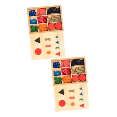 WESIEVYA 2 Sätze Montessori Lehrmittel Sprachlernspielzeug Spielzeug Zum Sprachenlernen Im Vorschulalter Kleinkinder Syntaxsymbole Spielzeug -sprachsymbol Grammatiksymbol-rätsel Hölzern von WESIEVYA