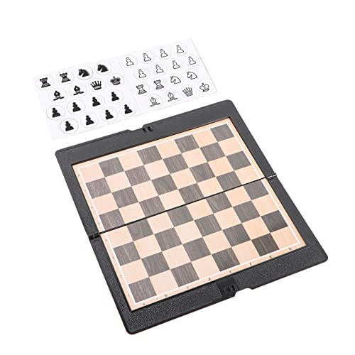 WESIEVYA 2 Satz Internationales Schach Magnetschach Klappbares Schachbrett Magnetspielzeug Schachbretter Kinder schachspiel Magnetisches Schachspiel Kinderspielzeug Faltschach Plastik Black von WESIEVYA