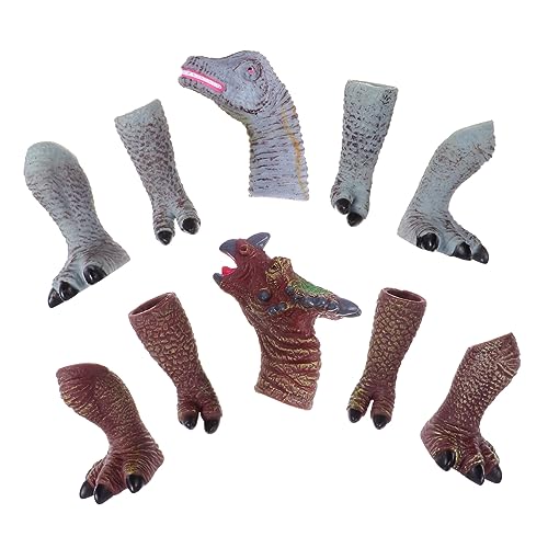 WESIEVYA 2 Sets Dinosaurier Fingerpuppen Fingerpuppen Kleinkinder Finger Dinosaurier Puppen Tier Lernpuppen Dinosaurier Bein Fingerpuppen Spielzeug Weichgummi Vinyl von WESIEVYA