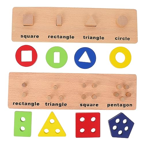 WESIEVYA 2 Sets Feste Geometrie Puzzleform Passendes Spielzeug Formsortierer Spielzeug Für Kleinkinder Stapelspielzeug Lernspielzeug Für Kleinkinder Spielzeug Für Kleinkinder von WESIEVYA