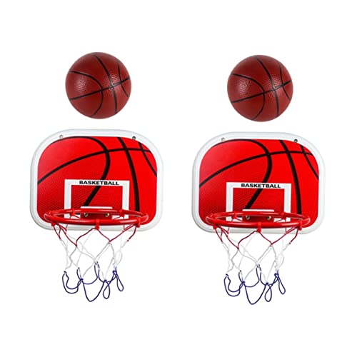 WESIEVYA 2 Sets Hängender Basketballkorb Spielset Basketball Mini Basketballplatz Anzug Für Kleine Jungen Mini Basketballkorb Wand Basketballkorb Für Den Innenbereich Spielzeug Aus von WESIEVYA