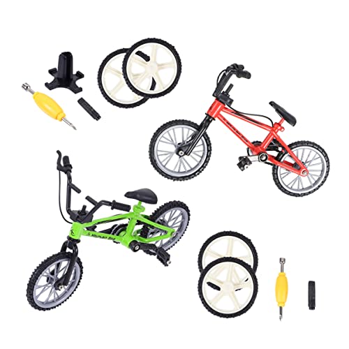 WESIEVYA 2 Sets Mini Finger Bike Modell Aus Finger Bike Für Ideales Freizeitspielzeug Für Den Schreibtisch Und 2er Set Für Kognitive Spiele Und Wettbewerbe von WESIEVYA