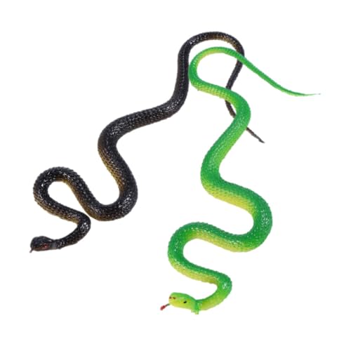 WESIEVYA 2 Stück Künstliche Schlange Gefälschte Schlangen Spielzeug Desktop Schlangendekoration Spukhaus Schlangen Requisite Schlangen Requisiten Künstliche Schlange Kognitives von WESIEVYA