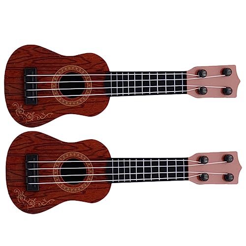 WESIEVYA 2 Stück Mini Ukulele Mini Spielzeug Guitarra para Niños Spielzeuggitarre Für Kleinkinder Kinderspielzeug Kleinkind Musikinstrument Spielzeug Kinderspielzeug Für Mädchen von WESIEVYA