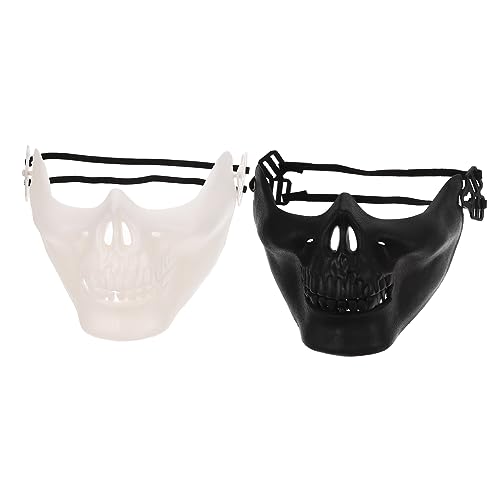 WESIEVYA Vollgesichts Skelettmaske Gruselige Halloween Maske Für Cosplay Und Maskenball Und Ideal Für Halloween Partys Und Schaurige Kostüme von WESIEVYA