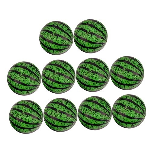 WESIEVYA 20St Hüpfender Ball aufblasbarer Spielzeugball Lernspielzeug Flummi Pool Toys for hühner Spielzeug Hüpfball Wassermelone Springender Ball der Wassermelone Plastik Green von WESIEVYA