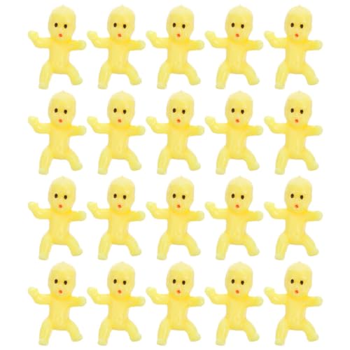 WESIEVYA 20St Mini- -Eiswürfel kleine Plastik Babys Babyparty -Dusche- -Dusche- Babyspielzeug Partyzubehör Mini-Plastikbabys Babyfiguren Yellow von WESIEVYA