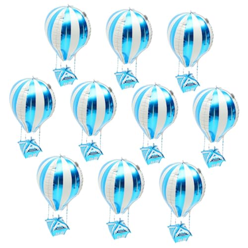 WESIEVYA 20st Heißluftballon Luftballons Geburtstagsdekoration Aufblasgerät Halbbogen-ballonständer Luftballons Girlande Ballonbogenstreifen Ballonbogen-set in Roségold Aluminiumfolie Blue von WESIEVYA