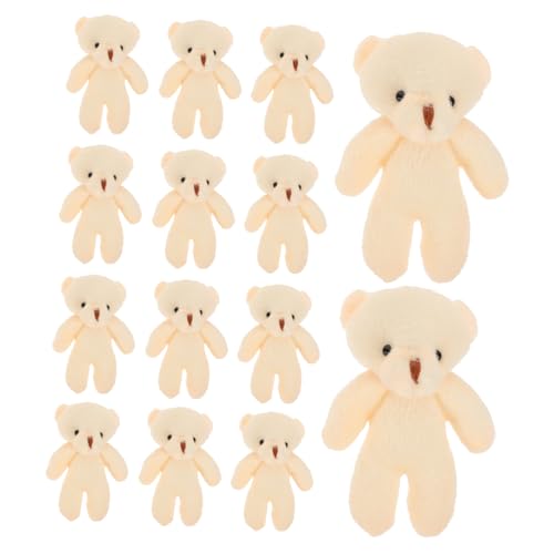 WESIEVYA 20st Mini-bär Mini-plüschtiere Hasengeburtstagsdekoration Bären Kuscheltier Mini Bär Mini-abschlussbär Cartoon-plüsch Bezaubernd Winzig Spielzeug Tragen Klein Pp Baumwolle Beige von WESIEVYA