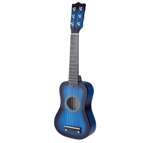 WESIEVYA 23 Holzgitarre Akustikgitarre Für Kinder Kindergitarre Für Mädchen Kleinkind Gitarre Kinderspielzeug Kinder Gitarre Musikinstrument Kindergitarre Für Jungen Blue Bambus von WESIEVYA