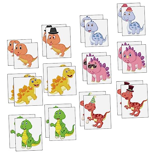 WESIEVYA 24 Blatt Dinosaurier Puzzle Aufkleber Puzzle Aufkleber Bezaubernde Dinosaurier Aufkleber Dinosaurier Partygeschenke Cartoon Aufkleber Puzzle Dinosaurier Muster Aufkleber von WESIEVYA