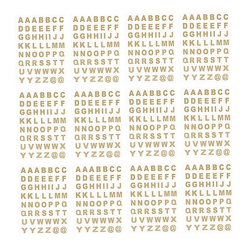 WESIEVYA 25 Blätter Heißprägeaufkleber Alphabet-Aufkleber Für Alphabet-buchstabenaufkleber Geschenkanhänger Aufkleber Klebebuchstaben Briefpapier Aufkleber Selbstklebende Aufkleber Golden von WESIEVYA