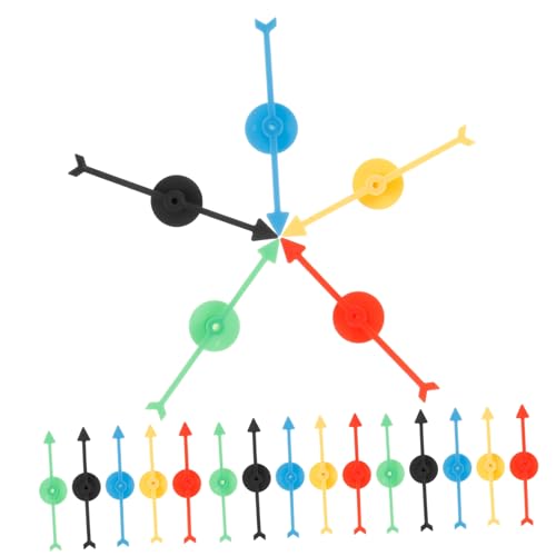 WESIEVYA 25st Zeigerspinner Turntable DIY-zubehör Spiel Pfeile Pfeilspinner Aus Kunststoff Pfeile Zubehör Spiel Plattenspieler-anzeigen Pfeilspiel- Spielzeiger Plastik von WESIEVYA