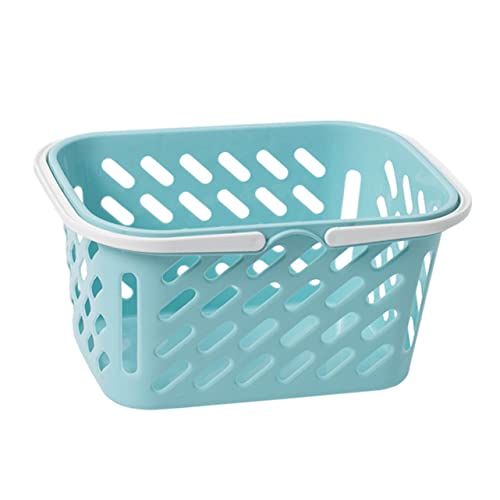 WESIEVYA 2St Einkaufskorb Kinderkorb Puppe tragbare Aufbewahrungskörbe Minikiste Mini-Shopping ablagekörbe Storage Baskets Fantasie Blea Spielzeug Mini-Hauskorb Mini-Korb-Dekor Plastik Blue von WESIEVYA