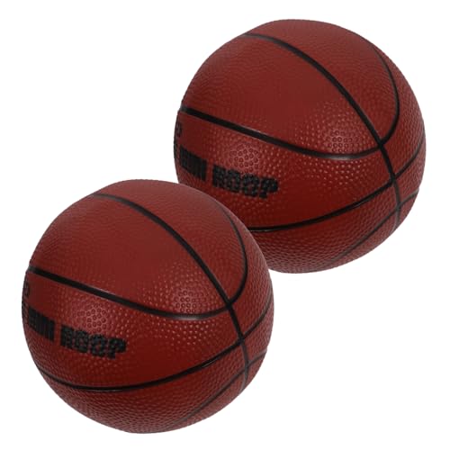 WESIEVYA 2St Kinderbasketball Kinder Outdoor Spielzeug Kinder draußen Spielzeug Mädchen-Basketball Mini-Basketbälle für Kinder Basketball für Kinder 8-12 Indoor-Outdoor-Basketball PVC Brown von WESIEVYA