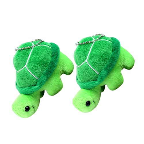 WESIEVYA 2St Kleiner Schildkrötenanhänger Krabbe Dinosaurier-Spielzeug Tasche hängende Dekoration Entenplüsch süße plüschtiere Cute Kuscheltier Plüsch-Anhänger gefüllte Schildkröte Green von WESIEVYA