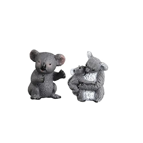 WESIEVYA 2St Koala-Ornament Tierverzierung für Kinder Koala-Modell Koala-Skulptur Koala mit Babyfigur tierfiguren Living Room Decoration Spielzeug kreative Koala-Verzierung Koala-Dekoration von WESIEVYA