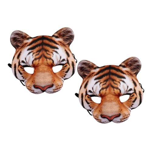 WESIEVYA 2St Tiger Maske Tigermaske Cosplay-Maske Halloween Veranstaltung Maske Maskierte Maske Vielseitige Maske japanische Maske Bärenmaske Neuheitsmaske Tigerkostüm Eva Chocolate von WESIEVYA