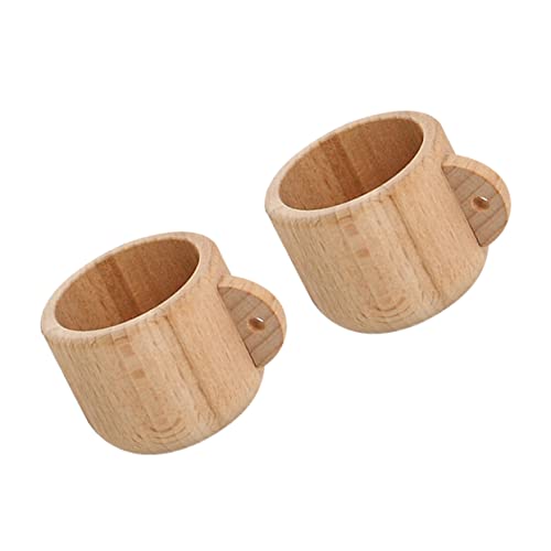 WESIEVYA 2St Tischspielzeug aus Holz Simulationsgeschirr Geschirrspielzeug Kitchen Set for küchenspielzeug für Kinder Toys holzspielsachen Kinderzimmerdeko Kinderspielzeug Hölzern von WESIEVYA