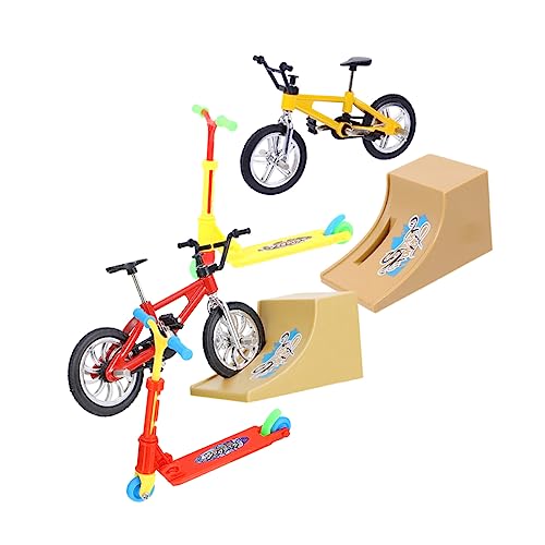 WESIEVYA 2er Set Mini Fingerboard Mit Rampen Wettbewerbsfähiges Tischspiel Für Finger Scooter Und Bike Rampen Ideales Geschicklichkeitsspielzeug Für Jungen Und ädchen von WESIEVYA