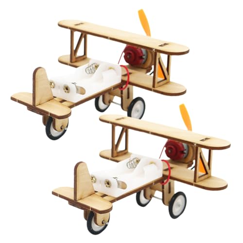 WESIEVYA 2st Flugzeug Spielzeug Selber Machen Kinder Bevorzugen Babyspielzeug Segelflugzeuge Für Kinder Steuerflugzeug-bausatz Dekoratives Spielzeugmodell Spielzeug Für Babys Puzzle Holz von WESIEVYA