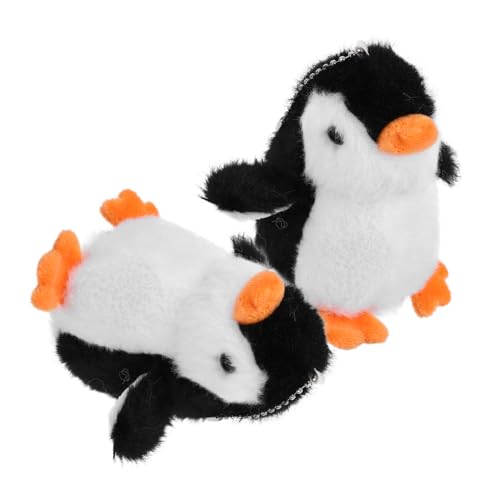 WESIEVYA 2st Pinguin-puppe-anhänger Pinguin-spielzeug Rucksack-tiere-anhänger Schlüsselanhänger Kuscheltiere Schlüsselhalter Beutel Pinguin-gastgeschenke Stichspielzeug Black Plüsch von WESIEVYA