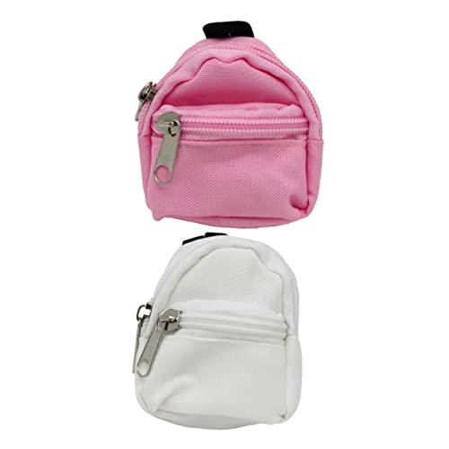 WESIEVYA 2st Simulation Schultasche Rucksäcke Für Mädchen Mädchenrucksack Mädchen Geldbörsen Spielzeug Mini-puppentasche Mini-Rucksack Für Puppen Mini-rucksäcke Puppenrucksack Stoff von WESIEVYA