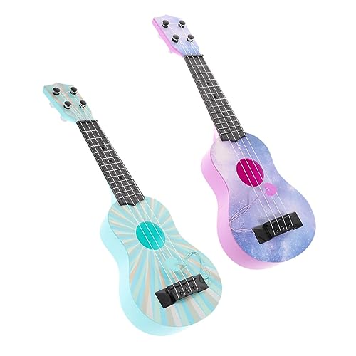 WESIEVYA 2st Ukulele Spielzeug Ukulele Musikspielzeug Süße Ukulele-Gitarre Ukulele Gitarre Für Kinder Gitarren-ukelelen Für Anfänger Pädagogische Ukulele Für Kinder Ukulele-Modelle Plastik von WESIEVYA