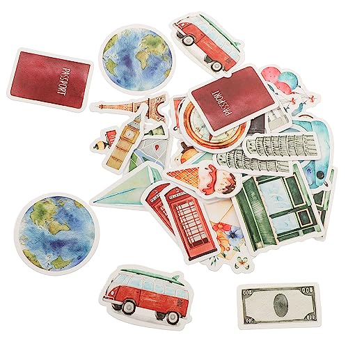 WESIEVYA Travel Decals 3 Sets mit Dekorativen Papieraufklebern Von Sticker für Scrapbook- und Planerverzierungen von WESIEVYA