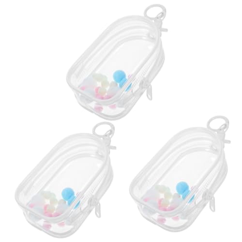 WESIEVYA 3 Sets Show Tasche Spielzeug Display Halter Schlüsselanhänger Durchsichtiges Display Puppen Schlüsselanhänger Spielzeug Sammeletui Puppenhalter Mini Transparente von WESIEVYA