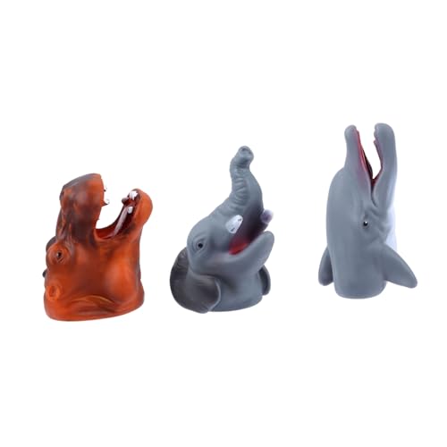 WESIEVYA 3 Stück Fingerpuppe Fingerpuppen Spielzeug Kinderspielzeug Elefant Fingerpuppen Handpuppenspielzeug Elefantenhandpuppe Fingerpuppen Spielzeug Tierwelt Puppenspielzeug von WESIEVYA