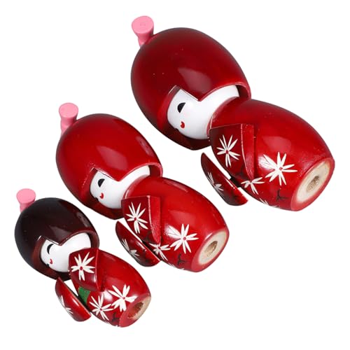 WESIEVYA 3 Stück Kimono Holzpuppe Für Den Innenbereich Kimono Desktop Ornament Bezaubernde Japanische Traditionelle Japanische Traditionelle Kimono Bezaubernde von WESIEVYA