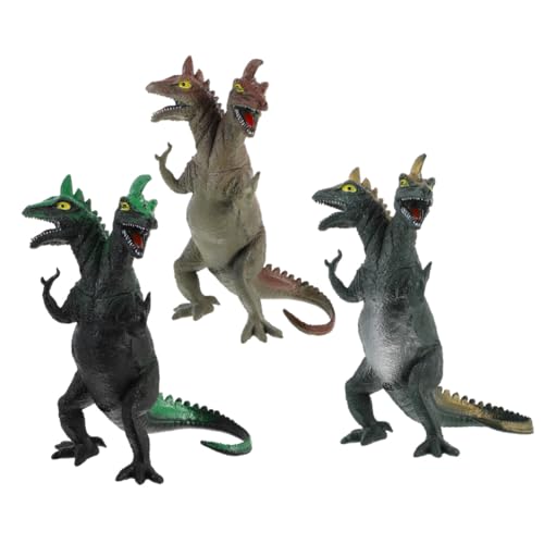 WESIEVYA 3 Stück Simulation Weichgummi Dinosaurier Realistisches Dinosaurier Spielzeug Kreative Dinosaurier Modelle Dinosaurier Skelettfiguren Streich Desktop Dinosaurier Dekoration von WESIEVYA