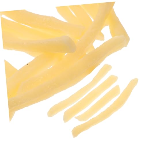 WESIEVYA 30 Stück Simulations Pommes Frites Modell Gefälschte Lebensmittel Für Künstliche Lebensmittel Modell Spiellebensmittel Modell Kochen Spielrestaurant Simuliertes Pommes Frites von WESIEVYA