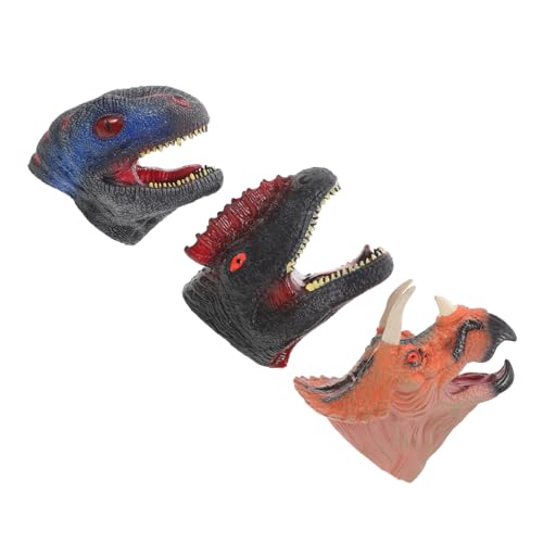 WESIEVYA 3St Dinosaurier-Handpuppenspielzeug Handpuppen Spielzeug Dinosaurier Handpuppen Puppen für Kinder im Alter von 4–8 Jahren Tierpuppen Handpuppen für Handpuppen-Spielzeug Gummi von WESIEVYA