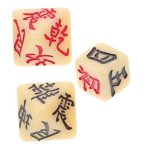 WESIEVYA Wahrsagewürfel-Set 8-seitig Chinesisches Erzählwürfel-requisit Für Spiele 3er-Pack von WESIEVYA