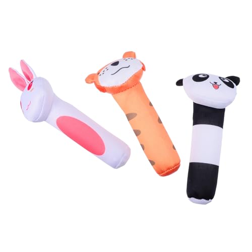 WESIEVYA 3St rasseln Animal Toys Tier Soft Toy babygeschenke Sensory Toy plushbit tierische Rasseln für Kinderrasseln mit Babygriffen Plüsch von WESIEVYA