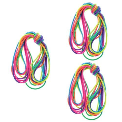 WESIEVYA 3st Gummiband Fitness-springseil Hüpfendes Spielzeug Outdoor-Spielzeug Für Kinder Springseil Für Kinder Outdoor-spielset Für Kinder Chinesisches Springseil Springen Plastik von WESIEVYA