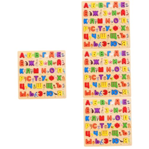 WESIEVYA 4 Sätze Russisches Puzzle Russisches Alphabet Puzzle Alphabet Puzzle Brett Puzzle Für Russische Buchstaben Passendes Puzzle Alphabet Lernspielzeug Für Alphabet von WESIEVYA