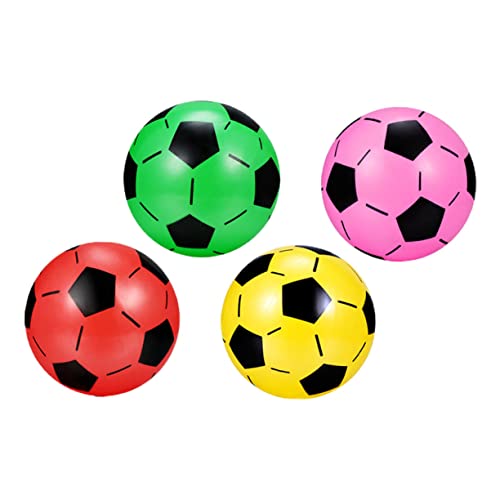 WESIEVYA 4 Stück Aufblasbarer Ball Aufblasbare Fußbälle Bunte Bälle Aufblasbarer Fußball Fußballspielzeug Für Kinder Strandbälle Spielzeug Aufblasbare Poolbälle Aufblasbarer von WESIEVYA