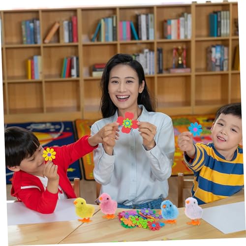 WESIEVYA 4 Stück Aufziehspielzeug Küken für Naturgetreue Plüsch Hüpfer mit Sicherem Mechanismus Bunte Kleine Hühner für Interaktives als Ostergeschenk und Party Mitgebsel WESIEVYA 4 Stück Aufziehspielzeug Küken für Naturgetreue Plüsch Hüpfer mit Sicherem Mechanismus Bunte Kleine Hühner für Interaktives als Ostergeschenk und Party Mitgebsel von WESIEVYA